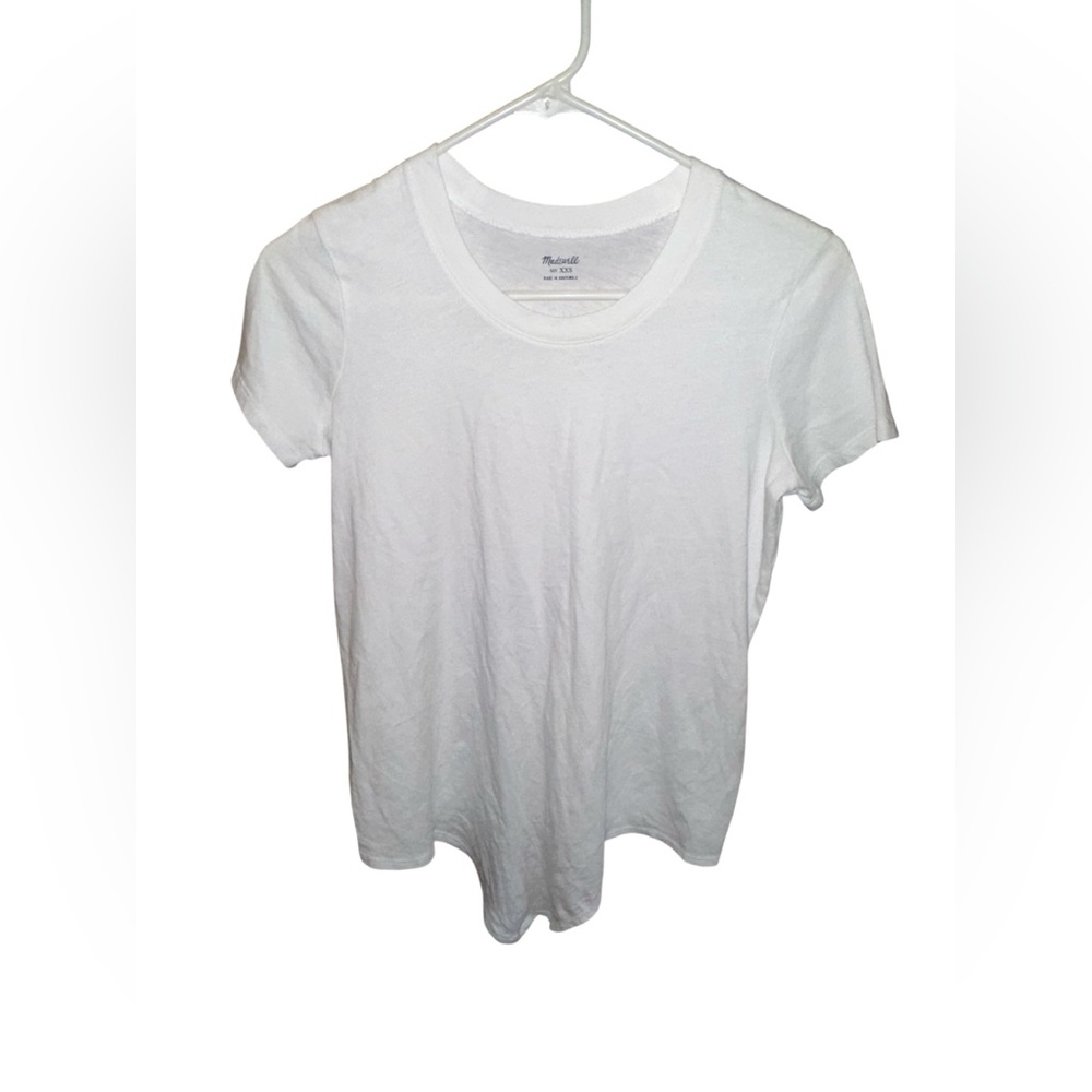 MADEWELL NWT WHITE CHALK HIGH LOW T-SHIRT SIZE XXS